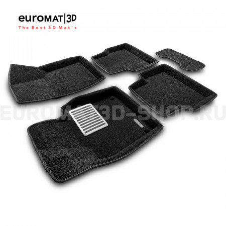 Текстильные 3D коврики Euromat3D Lux в салон для Volkswagen Tiguan (2008-2016) № EM3D-005419