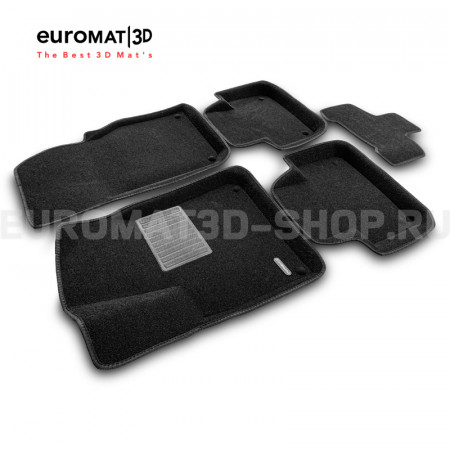 Текстильные 3D коврики Euromat3D Business в салон для Audi Q7 (2015-) № EMC3D-001108