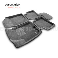 Текстильные 3D коврики Euromat3D Business в салон для Kia Ceed (2006-2012) № EMC3D-002722G Серые