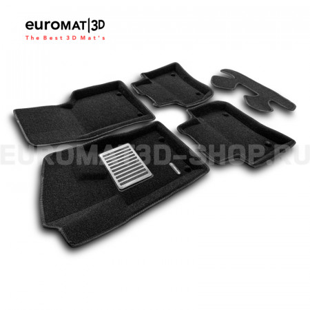 Текстильные 3D коврики Euromat3D Lux в салон для Land Rover Range Rover Velar (2017-) № EM3D-002753