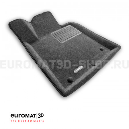 Текстильные 3D коврики Euromat3D Business в салон для Hyundai Sonata (2017-) № EMC3D-002929G Серые