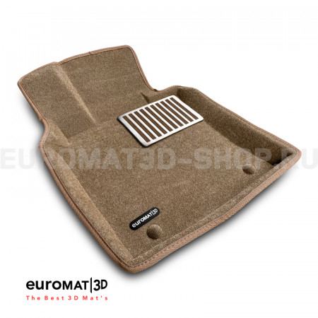 Текстильные 3D коврики Euromat3D Lux в салон для Toyota Camry XV70 (2018-2024) № EM3D-005101T Бежевые