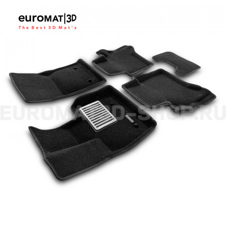 Текстильные 3D коврики Euromat3D Lux в салон для Mercedes G-Class (W463) (2018-) № EM3D-003502