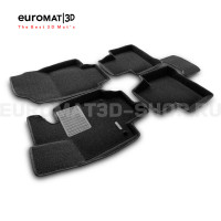 Текстильные 3D коврики Euromat3D Premium в салон для Toyota Rav 4 (2019-) (АКПП) № EMPR3D-005105