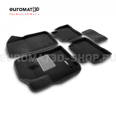 Текстильные 3D коврики Euromat3D Business в салон для Geely Tugella FY11 (2020-) № EMC3D-001408