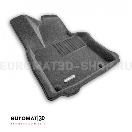 Текстильные 3D коврики Euromat3D Business в салон для Volkswagen Golf Plus (2004-2014) № EMC3D-004502G Серые