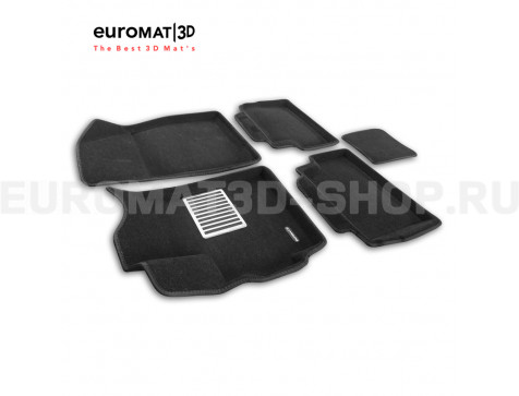 Текстильные 3D коврики Euromat3D Lux в салон для Omoda C5 (2022-2025) № EM3D-001460