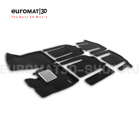 Текстильные 3D коврики Euromat3D Lux в салон для ZEEKR 009 (2022-) № EM3D-005722 Текстильные 3D коврики Euromat3D Lux в салон для ZEEKR 009 (2022-) № EM3D-005722