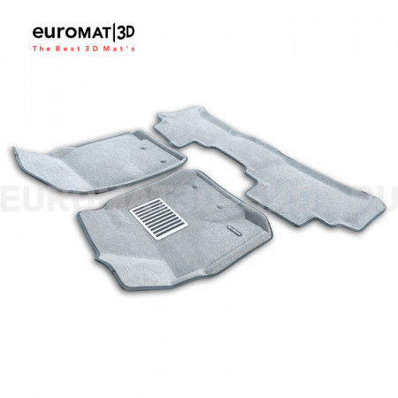 Текстильные 3D коврики Euromat3D Lux в салон для Toyota Land Cruiser 200 (2007-2012) № EM3D-005118S Светло-серые